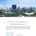 Zertifikat 2016 CO₂ – Einsparung durch Versorgung mit Vattenfall Fernwärme